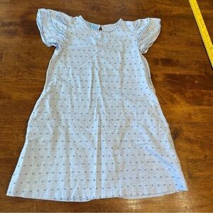 Bella Bliss Swiss dot light blue flutter sleeve tank dress size 7